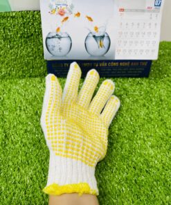 Găng tay phủ hạt nhựa