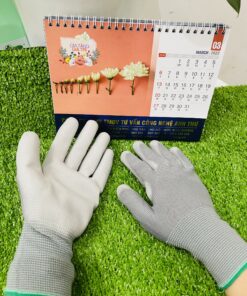 Găng tay pu phủ trắng bàn tay