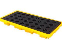 Pallet chống tràn hóa chất 2 phuy thấp