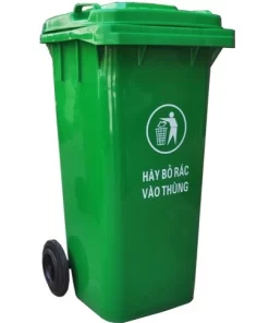 Thùng rác 100L màu xanh