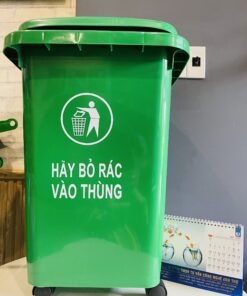 Thùng rác 60L có bánh xe