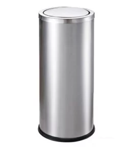 Thùng rác inox tròn nắp lật