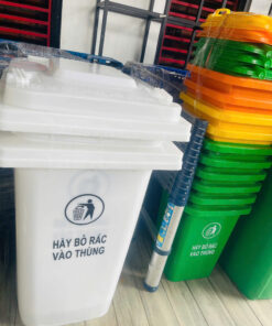 Thùng rác 240L màu trắng