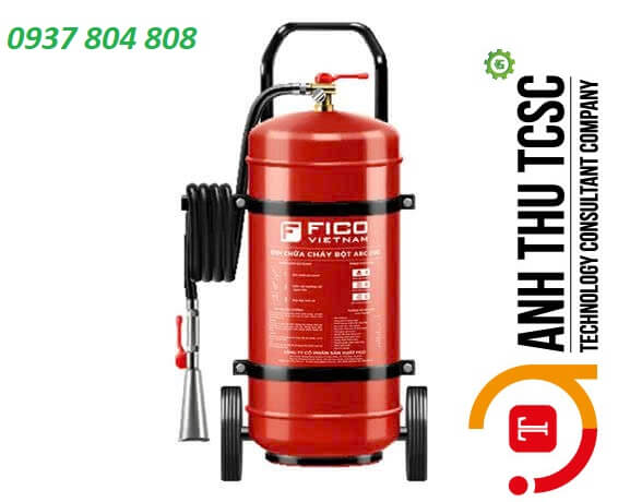 Bình bột chữa cháy ABC xe đẩy 25KG FICO