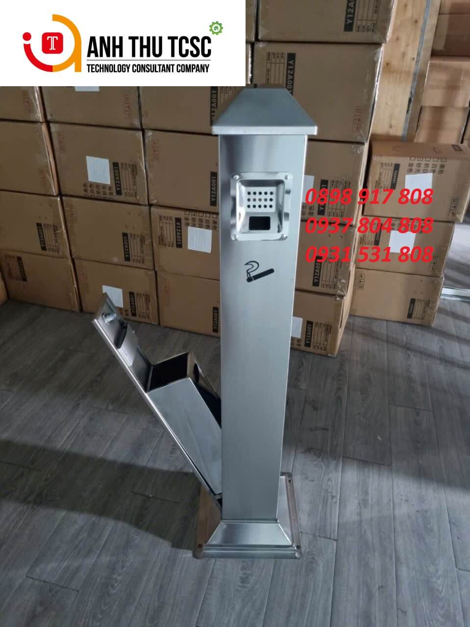 Thùng rác gạt tàn vuông YH-242G