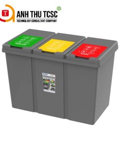 Thùng rác nắp lật bộ 3