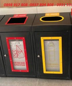 Thùng rác phân loại bộ 4 cho siêu thị