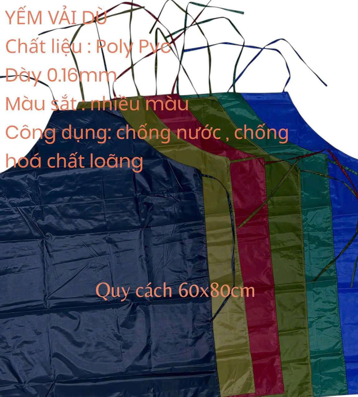 Phân phối yếm vải dù tại bình dương