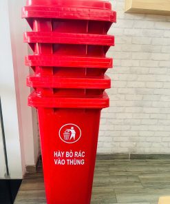 Thùng rác 240L màu đỏ