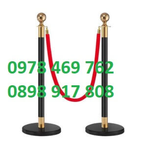 Cột chắn inox đen dây trùng